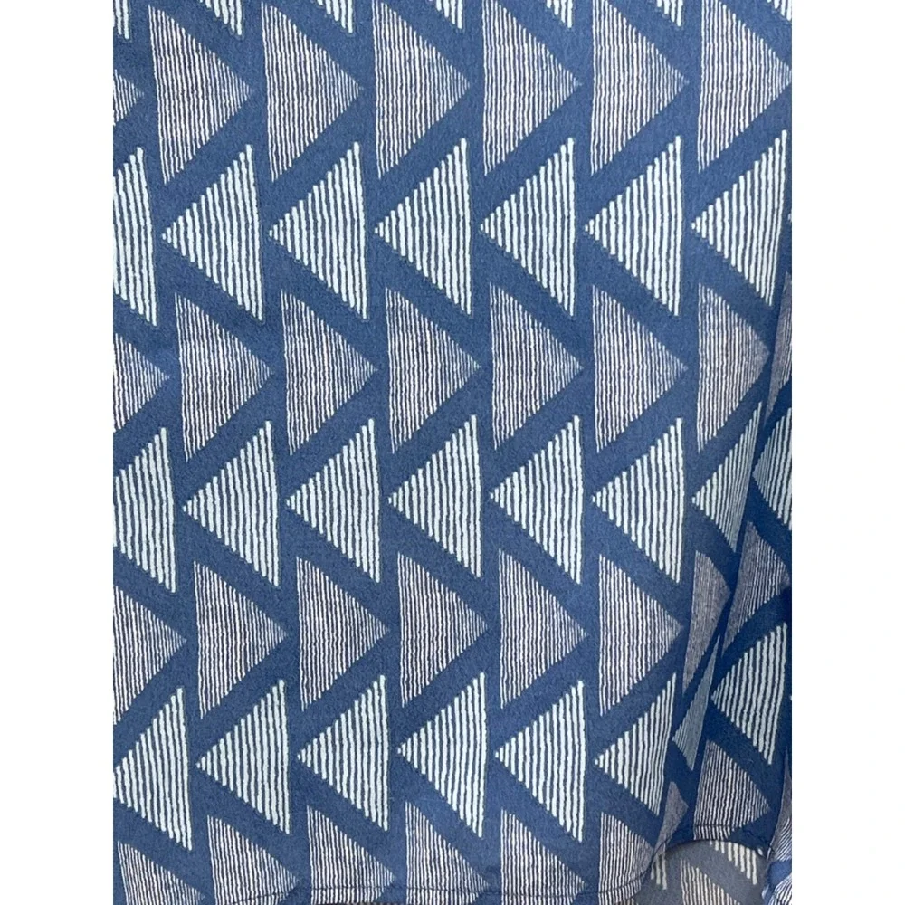 Old Navy Blue Print Blouse Youth Girls Size XS 5‎